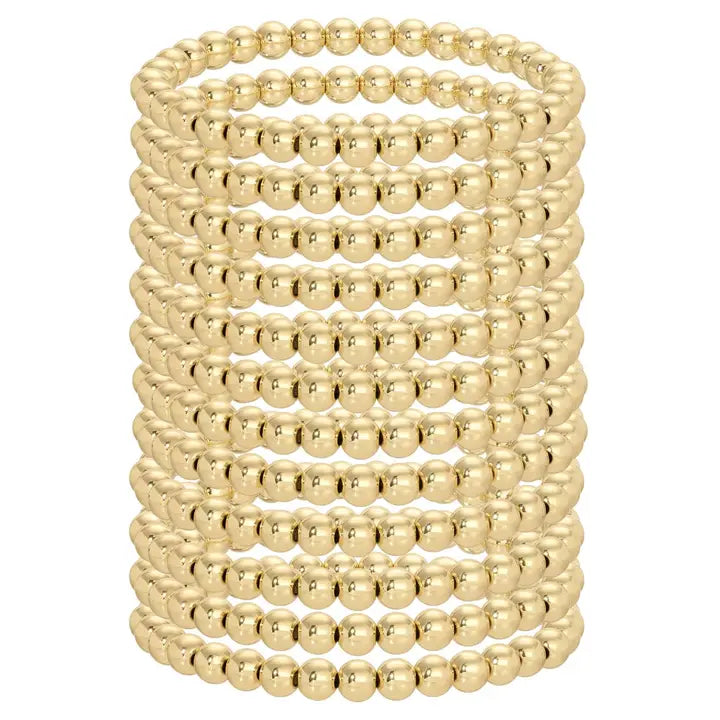 6mm Plated Beaded Bracelet
